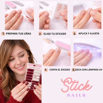 STICKNAILZ ® - STICKER DE GEL PARA UÑAS